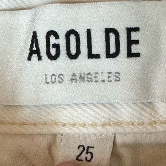 AGOLDE Size 25 Reese Cut Off Denim Jean Shorts Tissue Button Fly A9002-1183 - Picture 3 of 12